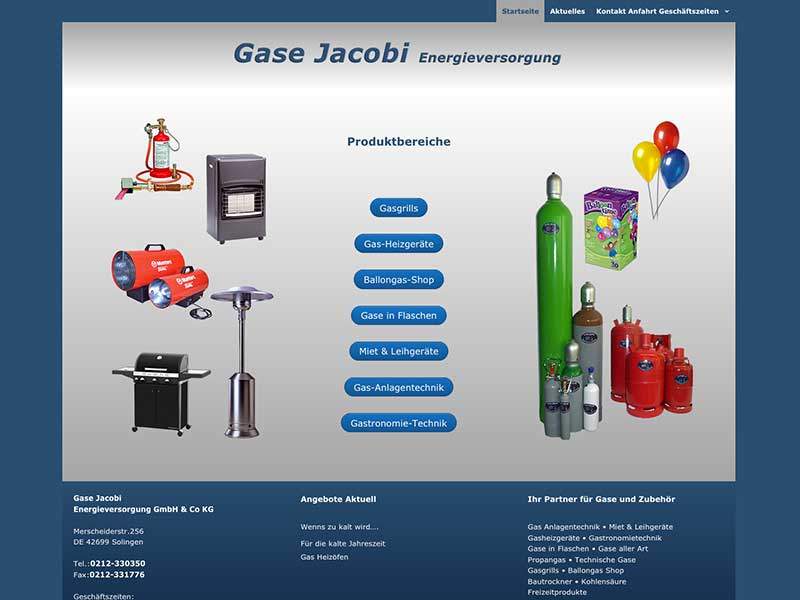 Responsive Webdesign für Gase Jacobi