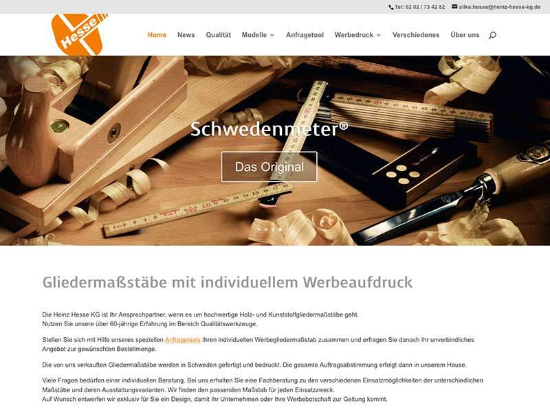 Webdesign für Gliedermasstäbe.de