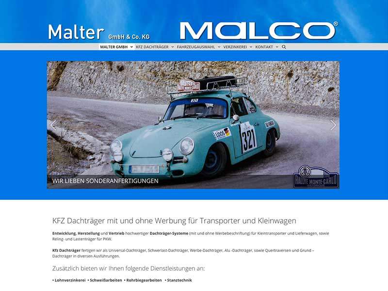 Webdesign für Malco Malter & Co Remscheid