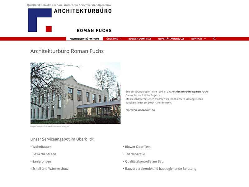 Webdesign für  Architekturbüro Roman Fuchs