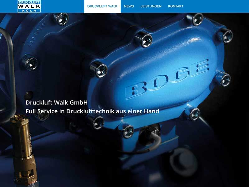Webdesign für Druckluft Walk GmbH